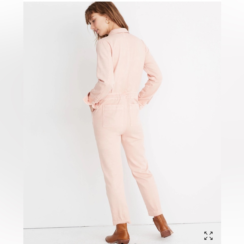 Madewell Blush Pink Zip-Front Jumpsuit - Picture 2 of 7